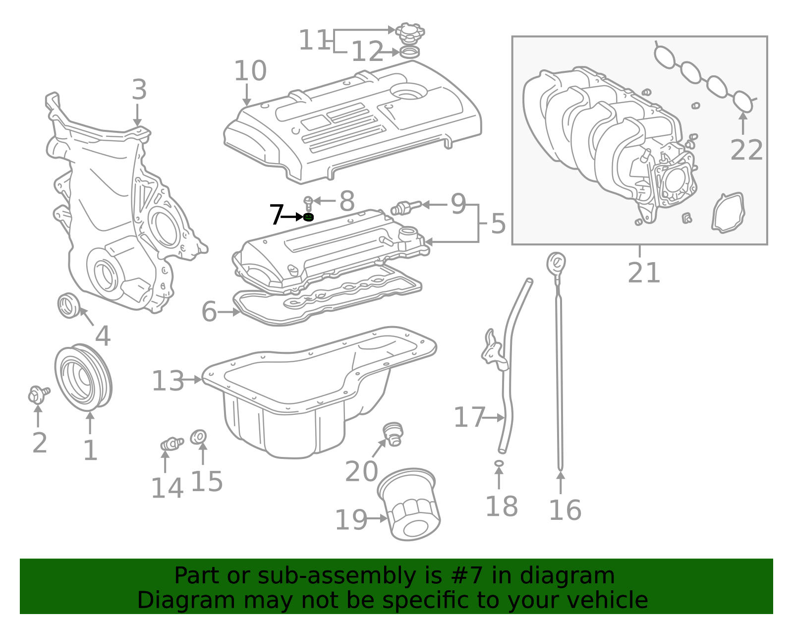 OEM Engine Valve Cover Gasket Set For Toyota Corolla 2000-2008 – Part Numbers 90210-06013, VS50542R – 2-Year Warranty