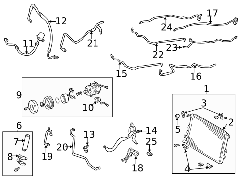 Condenser, Compressor & Lines for 2006 Toyota Sequoia #0