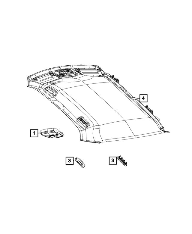 1TN63ML2AC - Electrical: Grab Handle, Left, Rear for Mopar Image