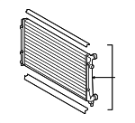 1K0198251CS - Cooling System: Radiator for Volkswagen: Beetle, Eos, GTI, Jetta, Rabbit Image