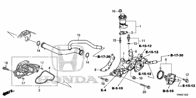 Water Pump (V6) (2) for 2013 Honda Crosstour #0