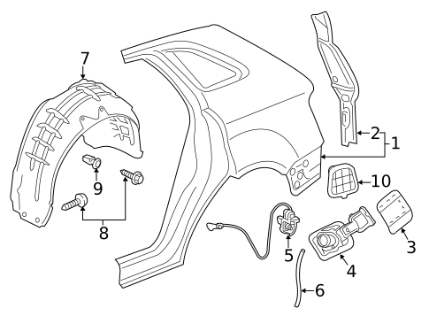 Quarter Panel & Components for 2017 Audi Q3 #0
