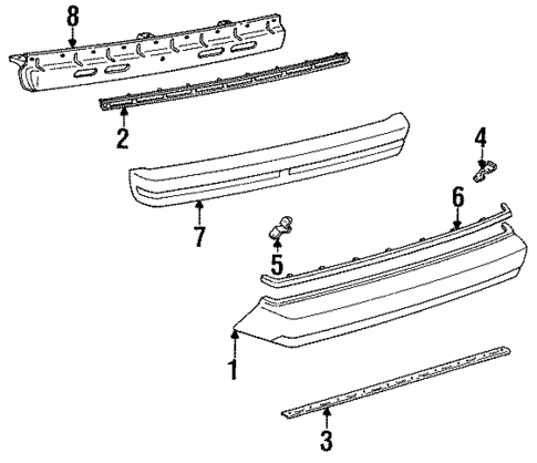 Bumper Assembly - Rear for 1985 Toyota Celica #0