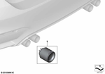18302468411 - Retrofitting / Conversion / Accessories: Tailpipe End Cover in Carbon for BMW Image