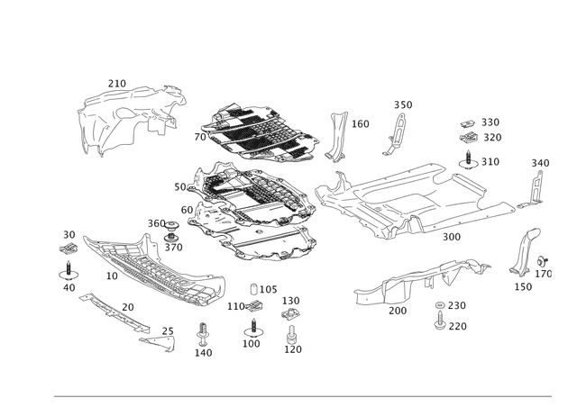 2215240996 - Chassis Sheet Metal/Air Intake: Airflow Serration for Mercedes-Benz: 300S, CL550, CL600, CL63 AMG, CL65 AMG, S350, S400, S500, S550, S600, S63 AMG Image image