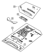 5183909AA - Body Sheet Metal Except Doors: Rear Floor Pan for Mopar Image