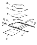 68346651AA - Body Sheet Metal Except Doors: Sunroof Wind Deflector for Mopar Image