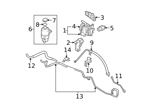 Pump & Hoses for 2005 Mitsubishi Galant #0