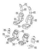 5RA19LAAAA - : Front Seat Cushion Cover, Left for Jeep: Cherokee Image