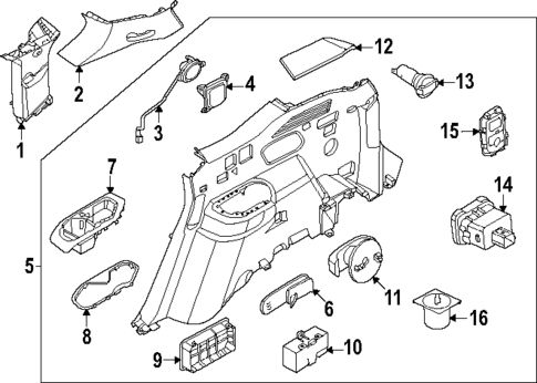 Interior Trim - Quarter Panels for 2025 Kia EV9 #1