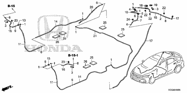 Windshield Washer (RR.) for 2018 Honda Civic #0