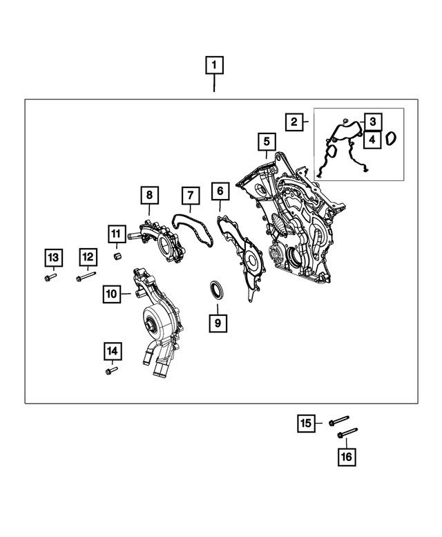 4893936AG - Engine: Chain Case Cover for Mopar Image