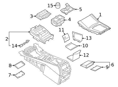 Center Console for 2025 BMW X5 #3