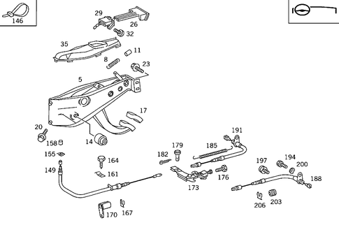Parking Brake for 1991 Mercedes-Benz 300SEL #0