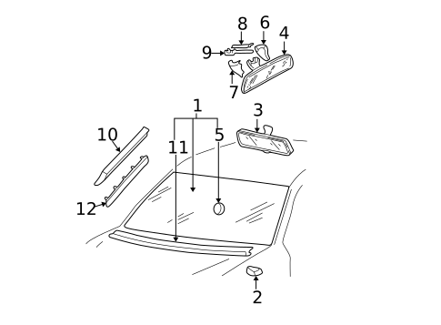 Glass - Windshield for 2002 Volkswagen Passat #0