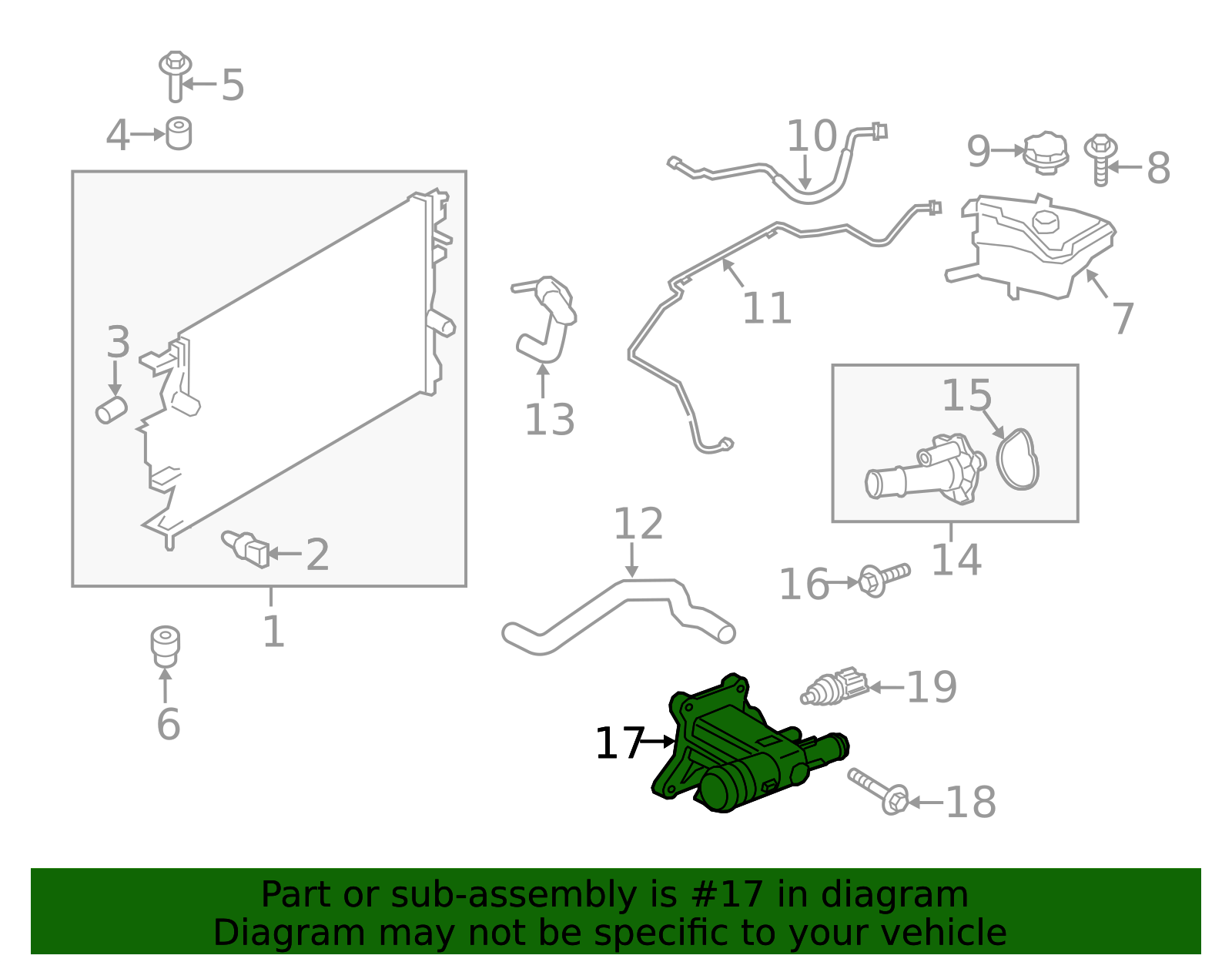 CJ5Z-8K556-A - Cooling System Bypass Line Adapter 2012-2020 Ford