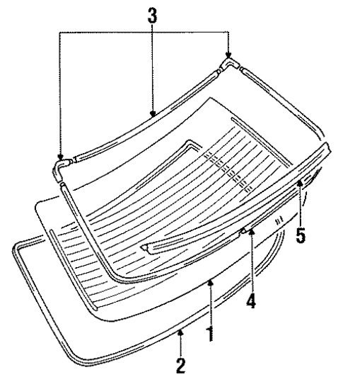 Back Glass for 1996 Mitsubishi Diamante #0