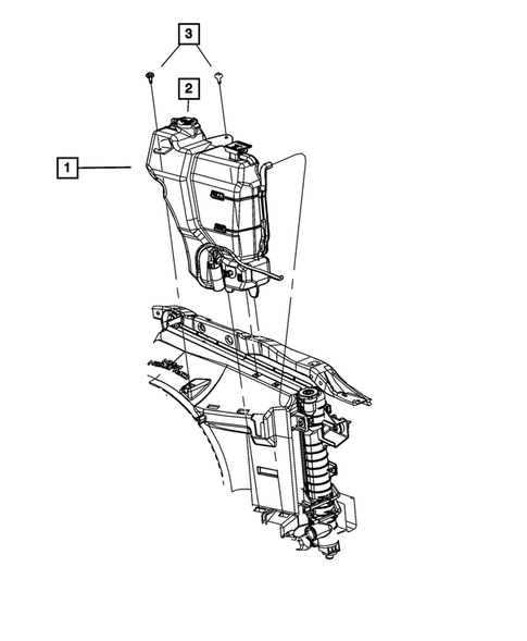 Engine Coolant Reservoir (Bottle) for 2008 Dodge Ram 3500 #2