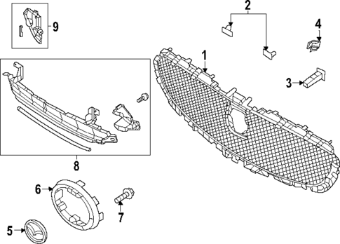 Grille & Components for 2020 Mazda CX-30 #0
