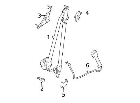 Front Seat Belts for 2012 Nissan Sentra #0