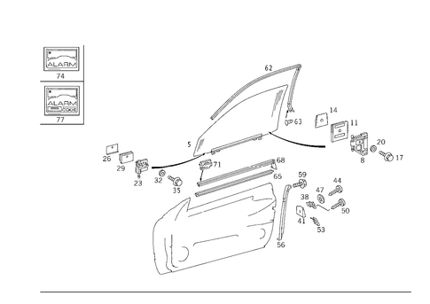 Front Door Windows for 2003 Mercedes-Benz CLK 430 #0