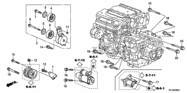 Alternator Bracket (V6) for 2012 Honda Accord #0