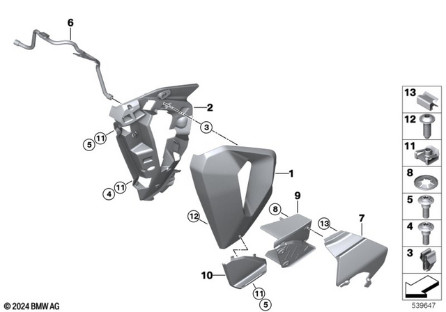 46637106218 - Frame and Mounting Parts: Grill Cover, Right -  for BMW-Motorrad Image