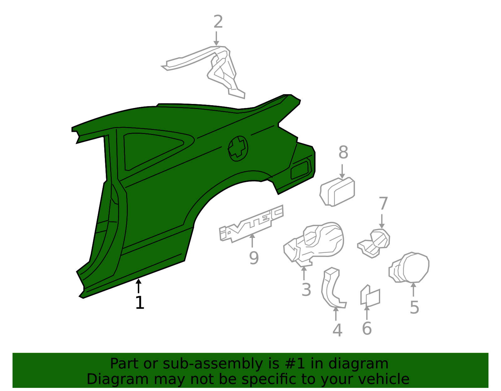 2006-2011 Honda Civic Quarter Panel 04646-SVA-A01ZZ | OEM Parts Online