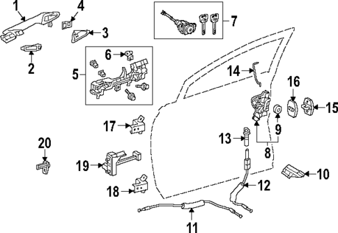 Rear Door for 2020 Lexus RX450h #1