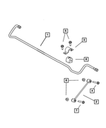 4782873AB - Rear Suspension: Rear Suspension Stabilizer Bar for Mopar Image image