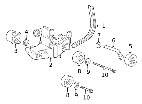 Accessory Drive Belt System Components for 2004 Porsche 911 #0