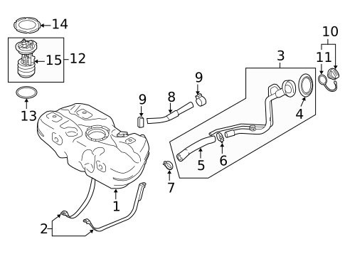 Fuel System Components for 2017 Nissan Pathfinder #2