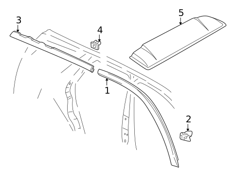 Exterior Trim - Roof for 2007 Saturn Vue #0