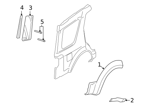 Exterior Trim - Quarter Panel for 2008 Ford Taurus X #0