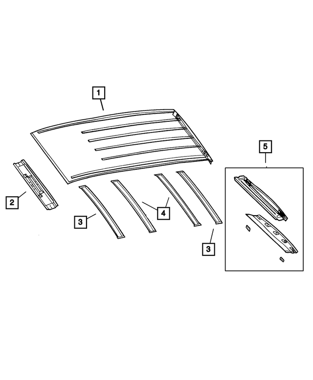 4860674AB - Body Sheet Metal Except Doors: Windshield Frame for Mopar Image