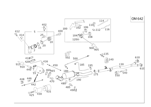 Exhaust System for Six-Cylinder Diesel Vehicles for 2007 Mercedes-Benz GL320 #0