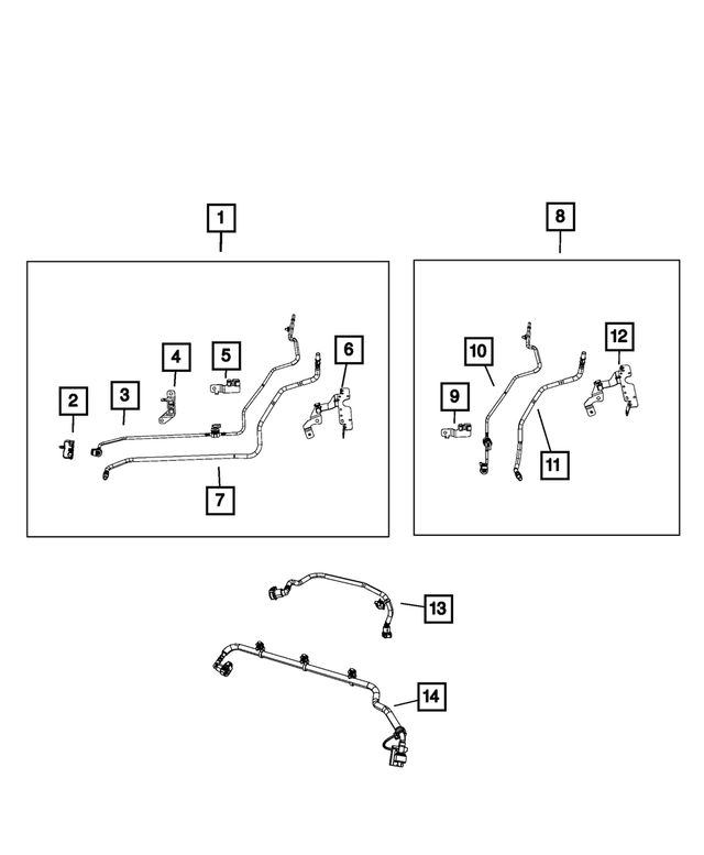 52030488AA - Fuel: Fuel Line Bracket for Mopar Image