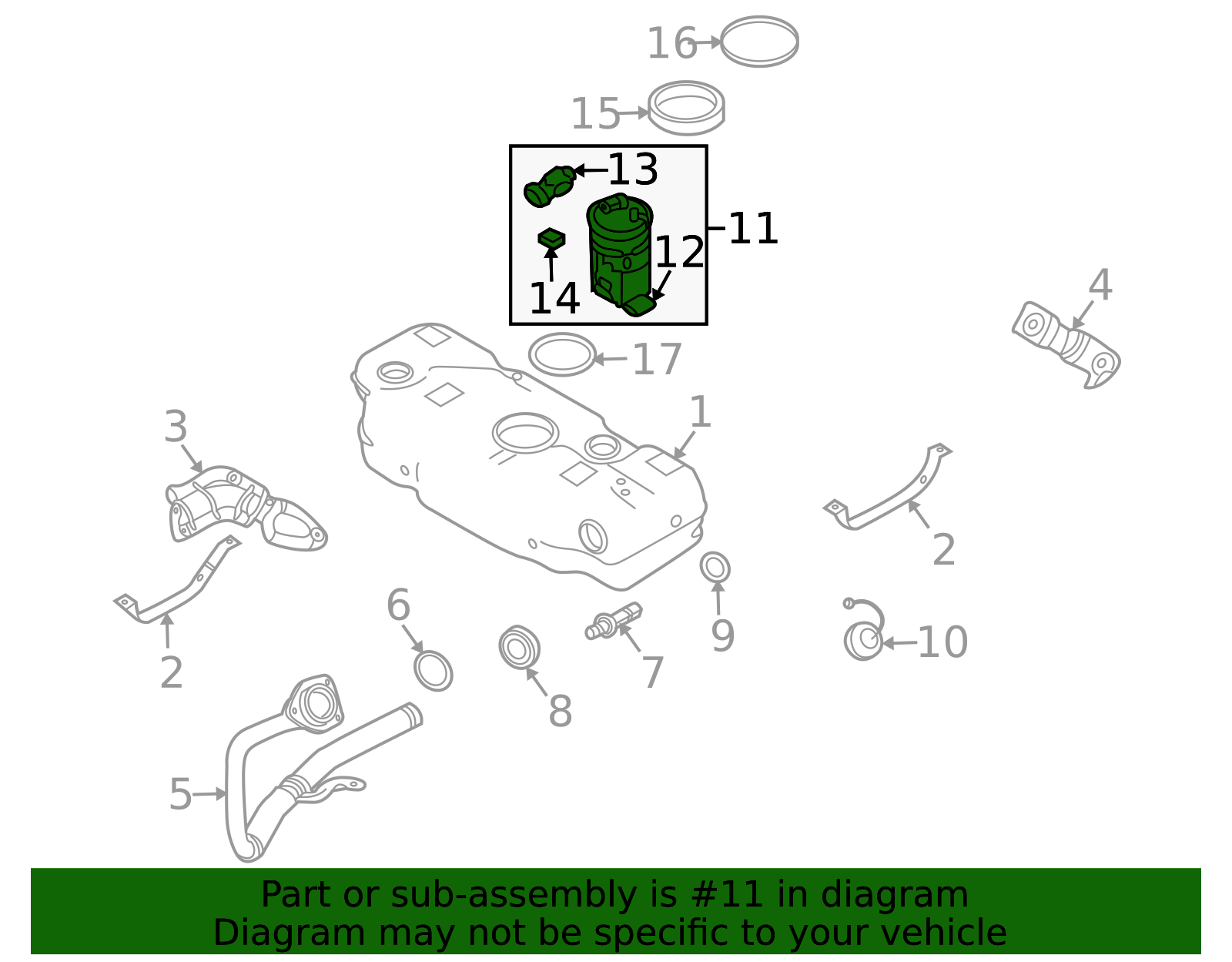 thumbnail image 2 of Chevrolet Aveo Aveo5 1.6L Fuel Pump Module Assembly – 2009-2011, ECCPP 2 of 3