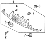1994-2002 Honda Passport - Grille Clip