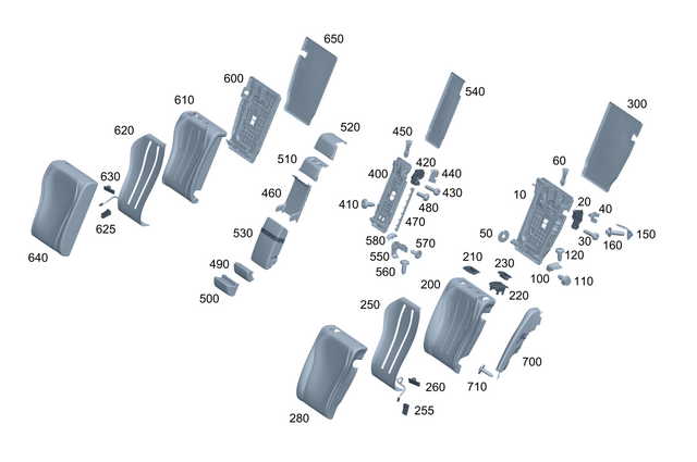 9203301 - Rear Seat: Seat Backrest Frame for Mercedes-Benz: E350 Image image