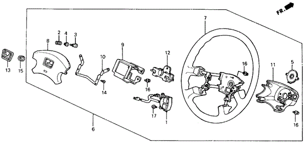 Steering Wheel (3) for 1991 Honda Civic #0