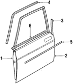 1255992 - : 1984-1985 Volvo - Belt Weather-Strip for Volvo: 244, 245 Image
