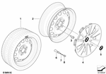 36116777783 - : Steel Rim Schwarz 369072 for BMW Image