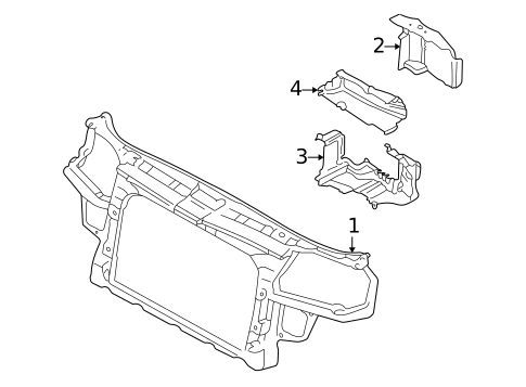 Radiator Support for 2000 Volkswagen Jetta #0