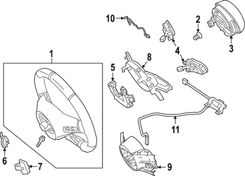 Steering Wheel & Trim for 2022 Mercedes-Benz CLS450 #0