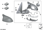51165A70725 - : Exterior Mirror High-Gloss Mpa Left for BMW Image
