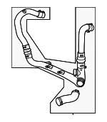LK4Z6F073G - Cooling System: Inter-cooler Pipe for Ford Image