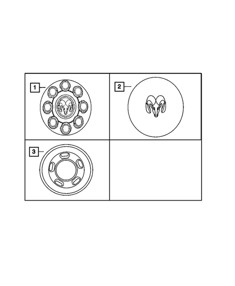 Wheel Covers and Center Caps for 2007 Dodge Ram 3500 #1
