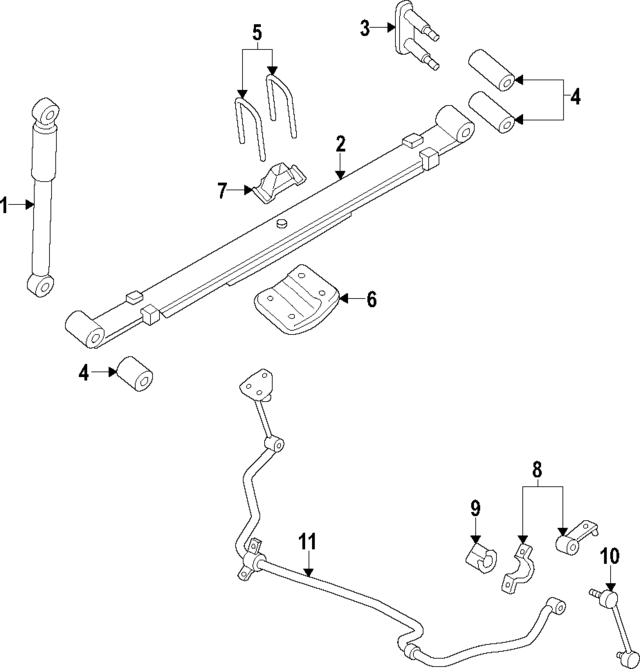 55020EZ12E - : Leaf Spring for Nissan: TITAN Image