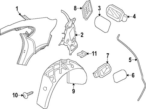 Quarter Panel & Components for 2024 Porsche Cayenne #0